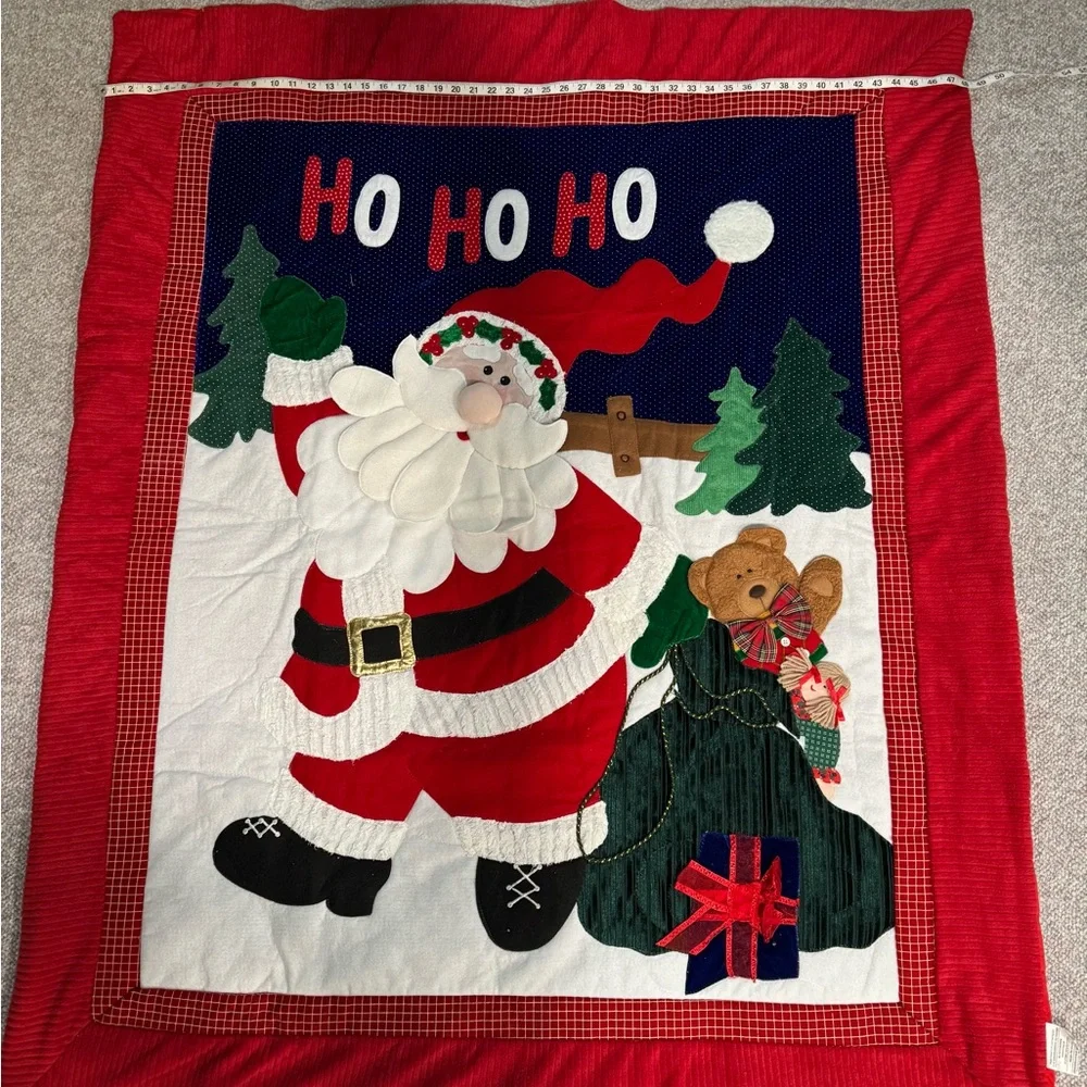 Christmas Santa Claus Vintage Blanket Tapestry Large Holiday
